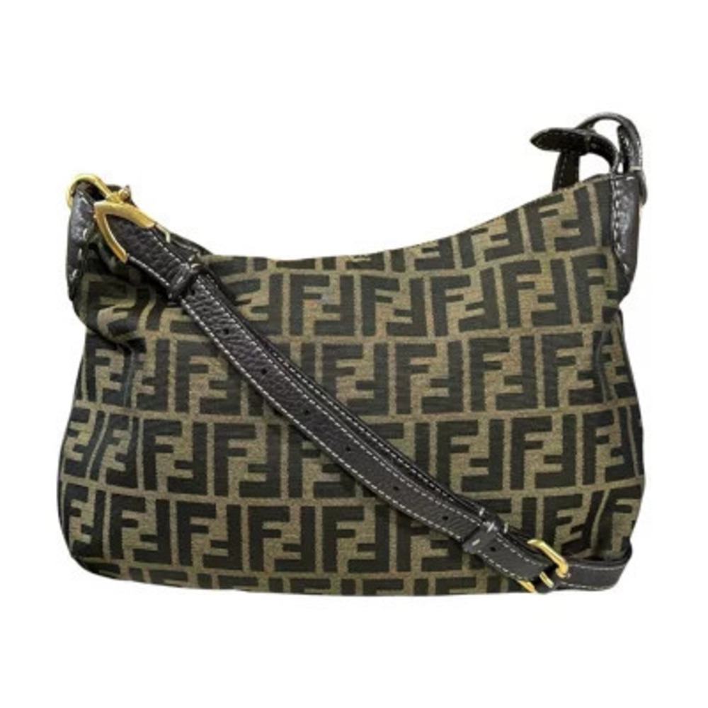 Fendi Zucca Shoulder Bag Canvas Brown